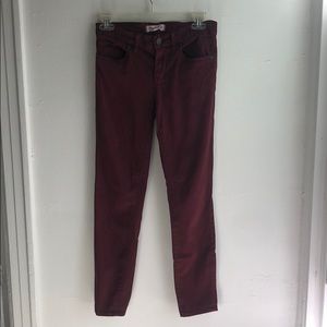 Cranberry Sateen Skinny Skinny